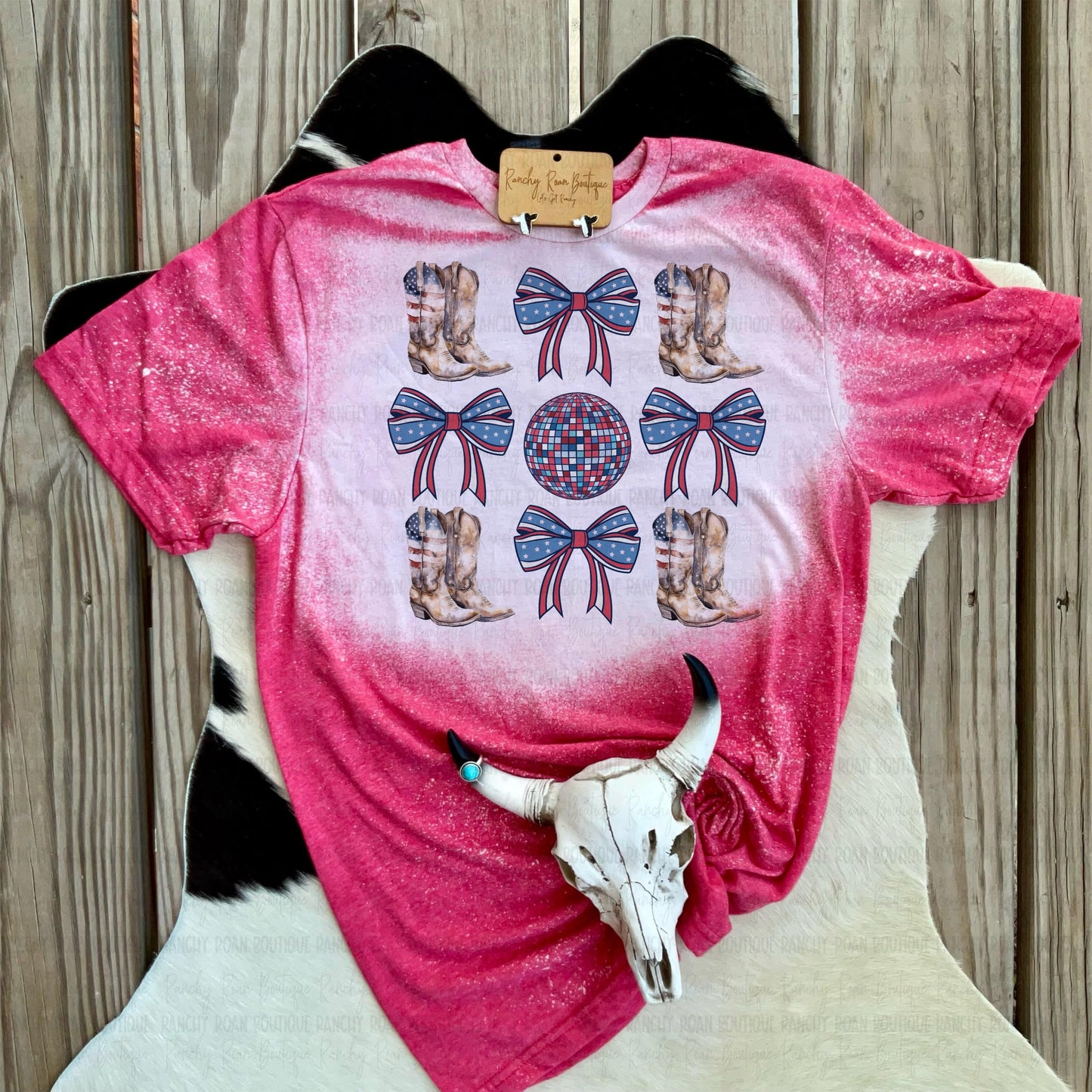 Patriotic American Western Graphic Tee - Ranchy Roan Boutique