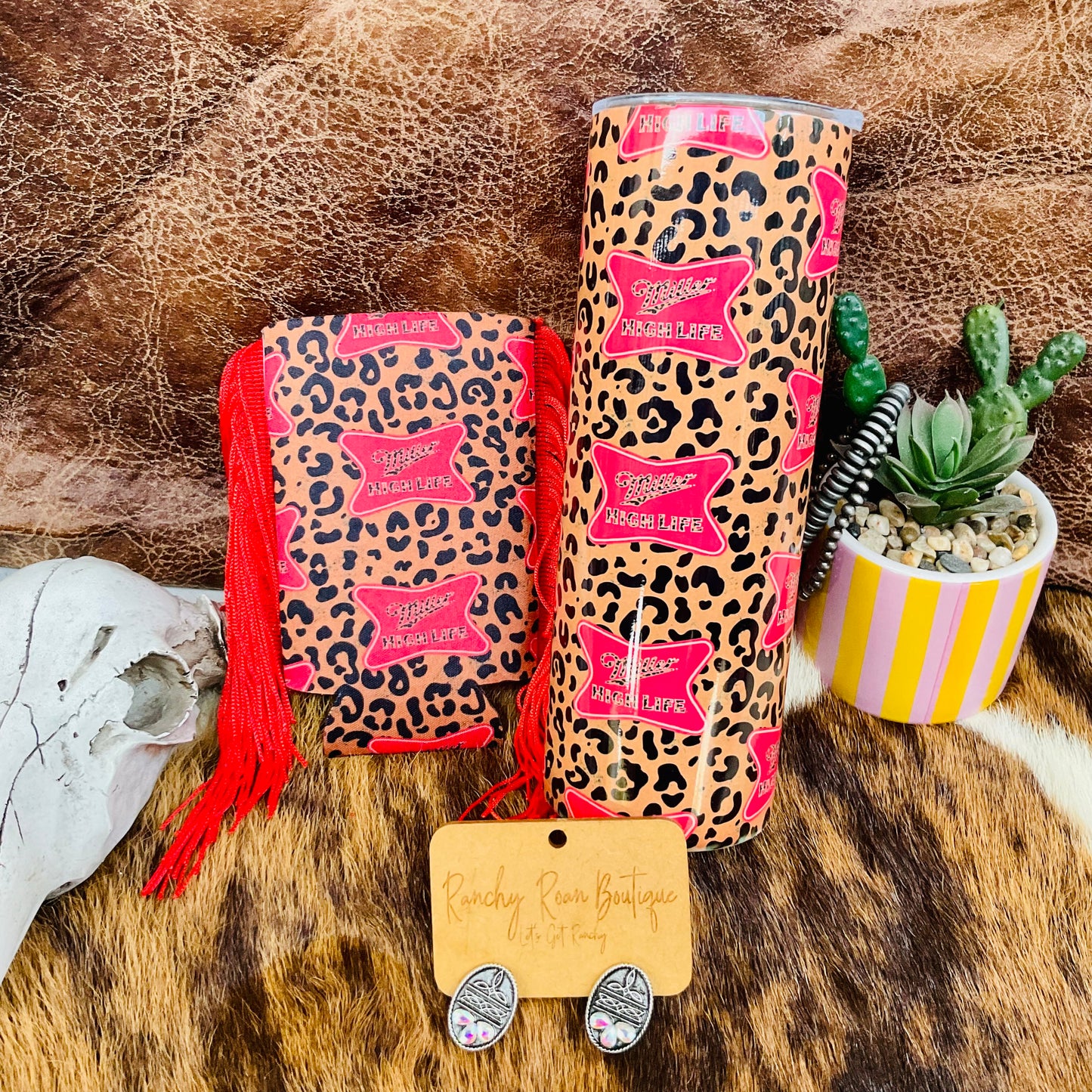 Leopard High Life Western Tumbler