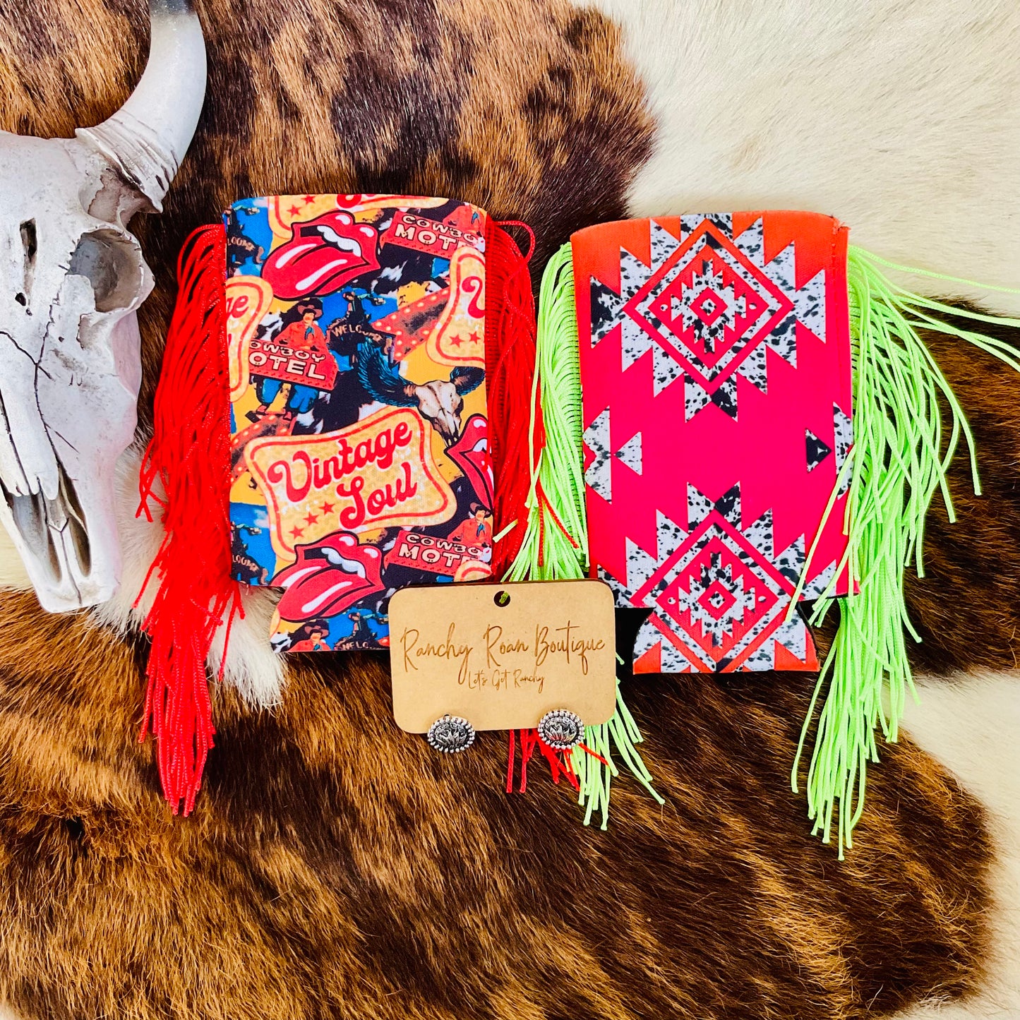 Vintage Soul Fringe Western Koozie