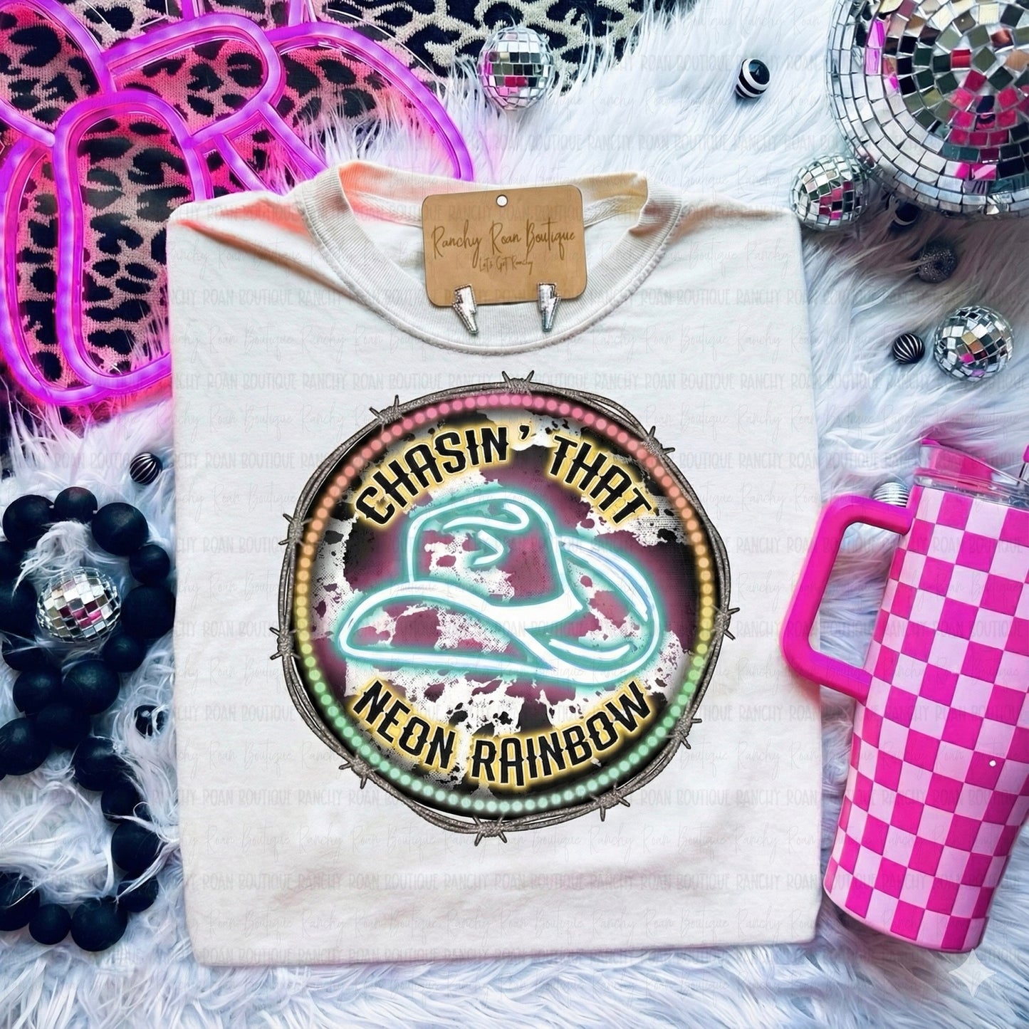 Chasin’ That Neon Rainbow Western Graphic Tee