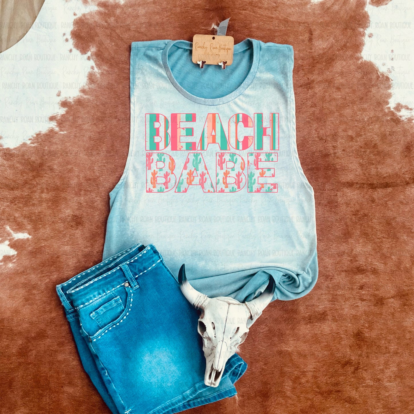 Beach Babe Western Festival Muscle Tank