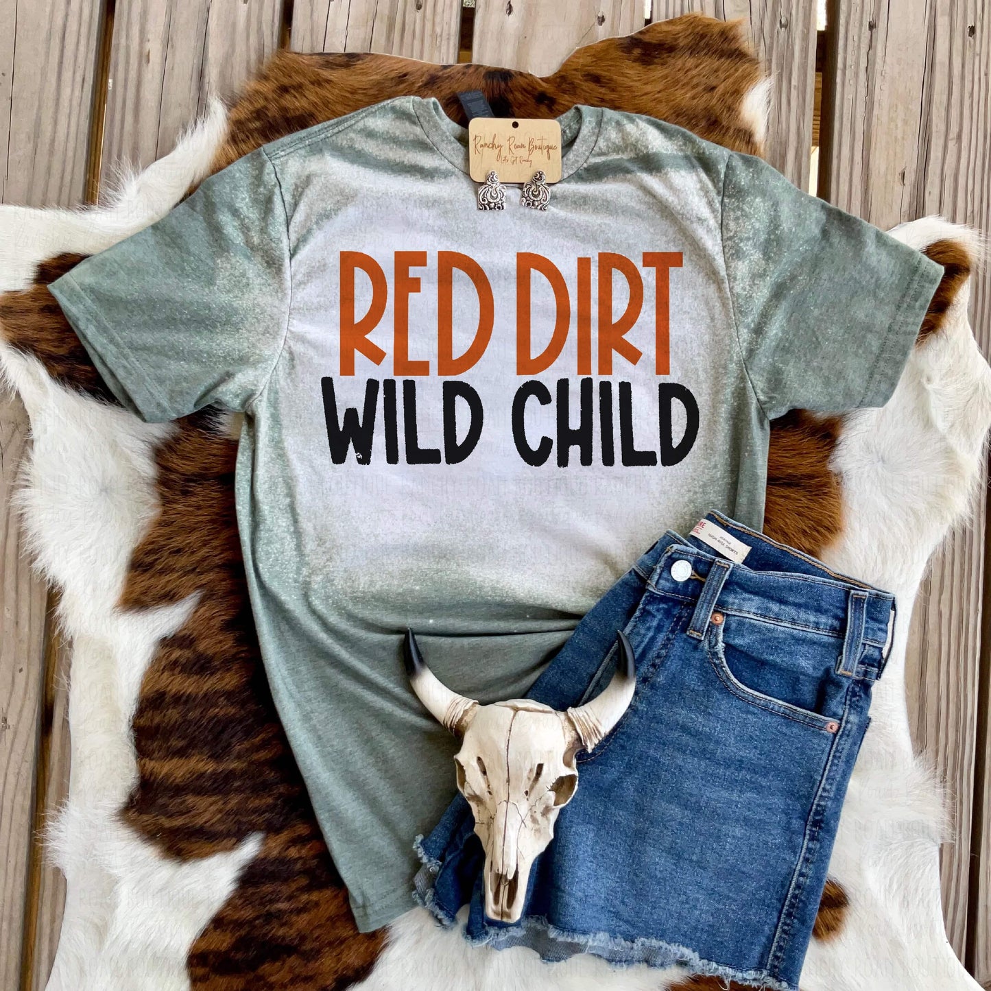 Red Dirt Wild Child Tee - Ranchy Roan Boutique