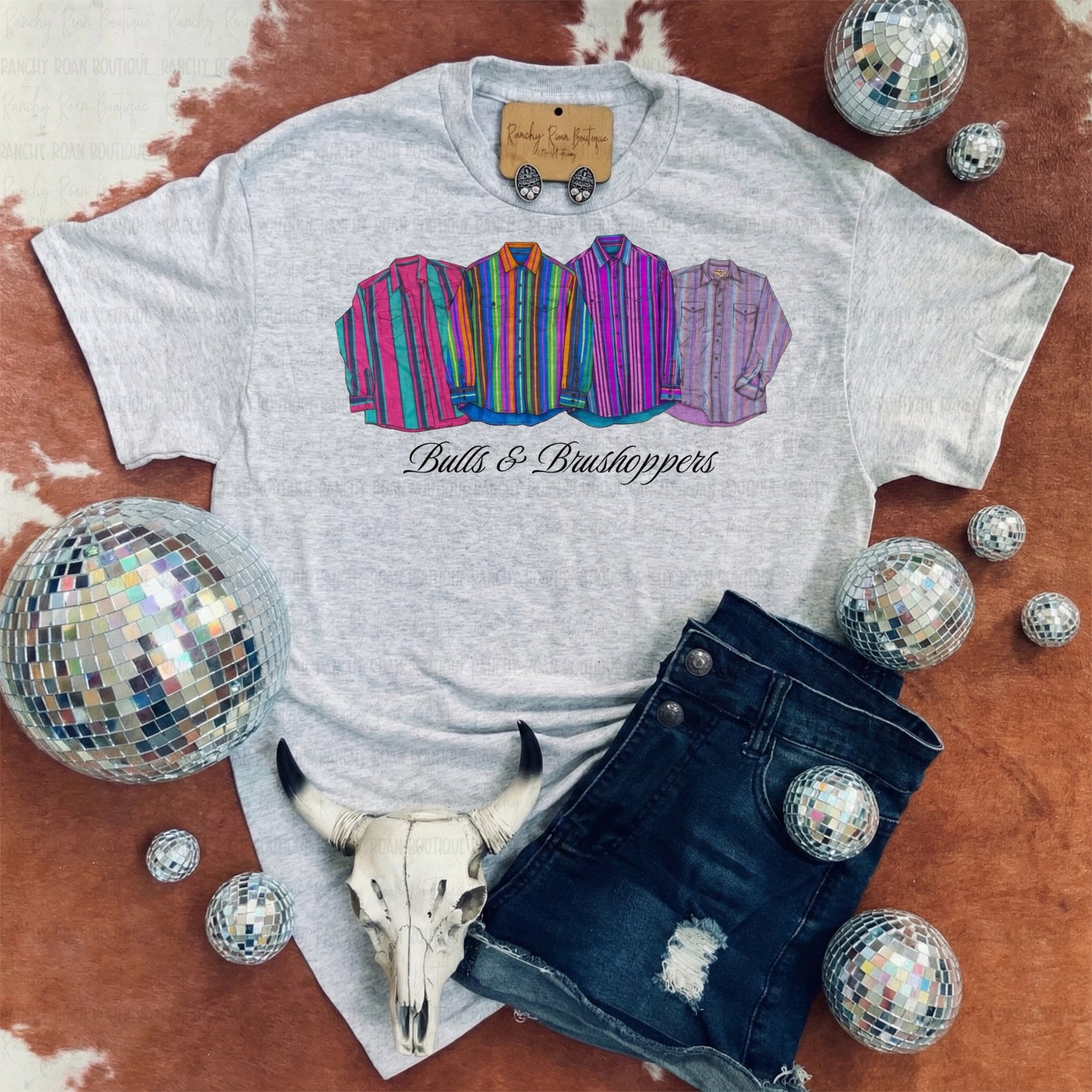 Bulls & Brushpoppers Western Graphic T-Shirt