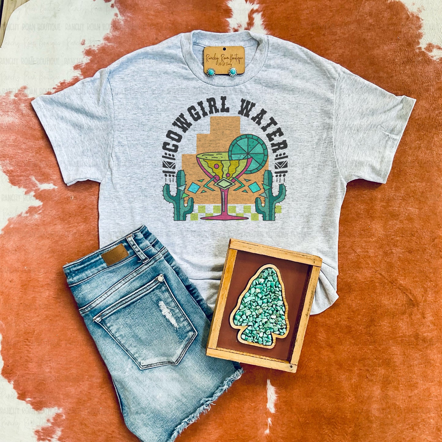 Cowgirl Waterin’ Western Margarita Graphic Tee