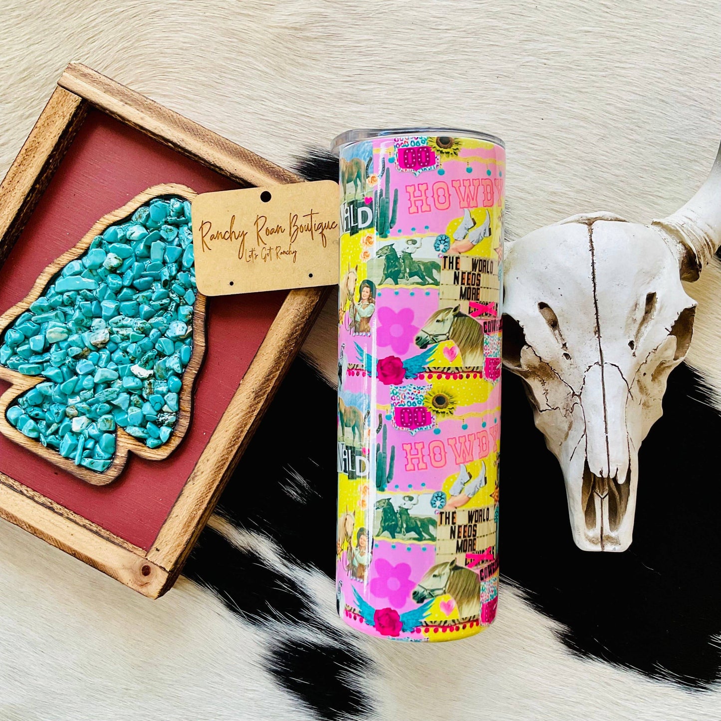 Howdy Cowgirls 20oz Skinny Tumbler - Ranchy Roan Boutique