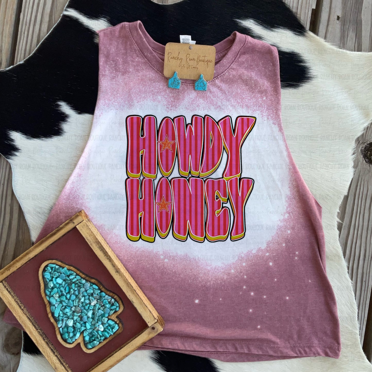 Howdy Honey Western Graphic Crop Tank