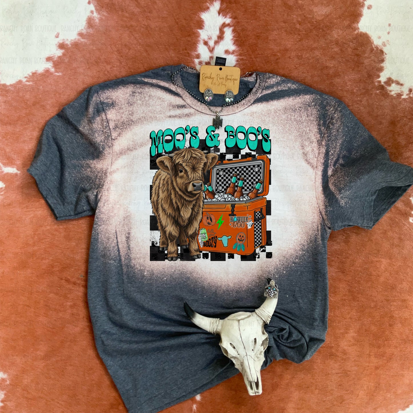Moo’s & Boo’s Highland Cow Tee