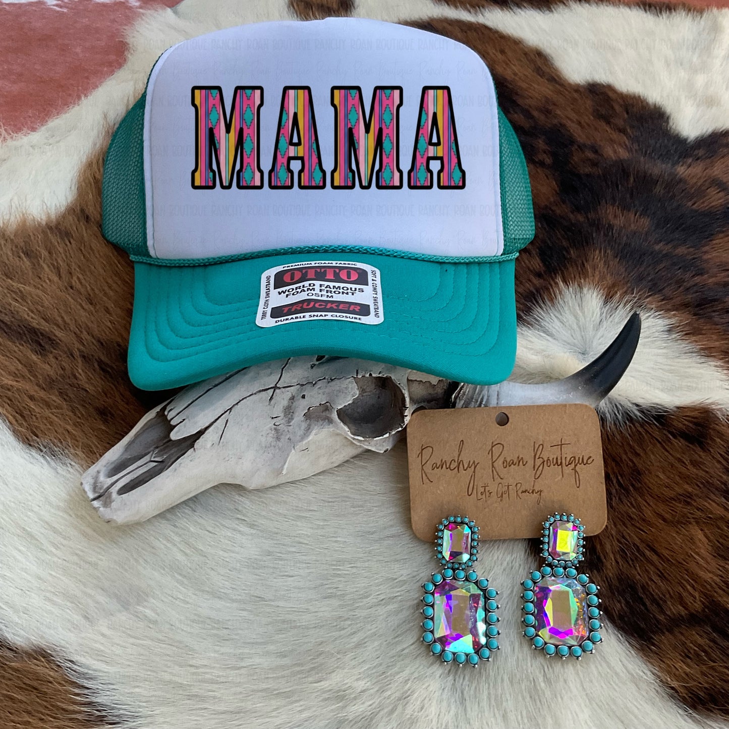 Mama Serape Western Trucker Hat
