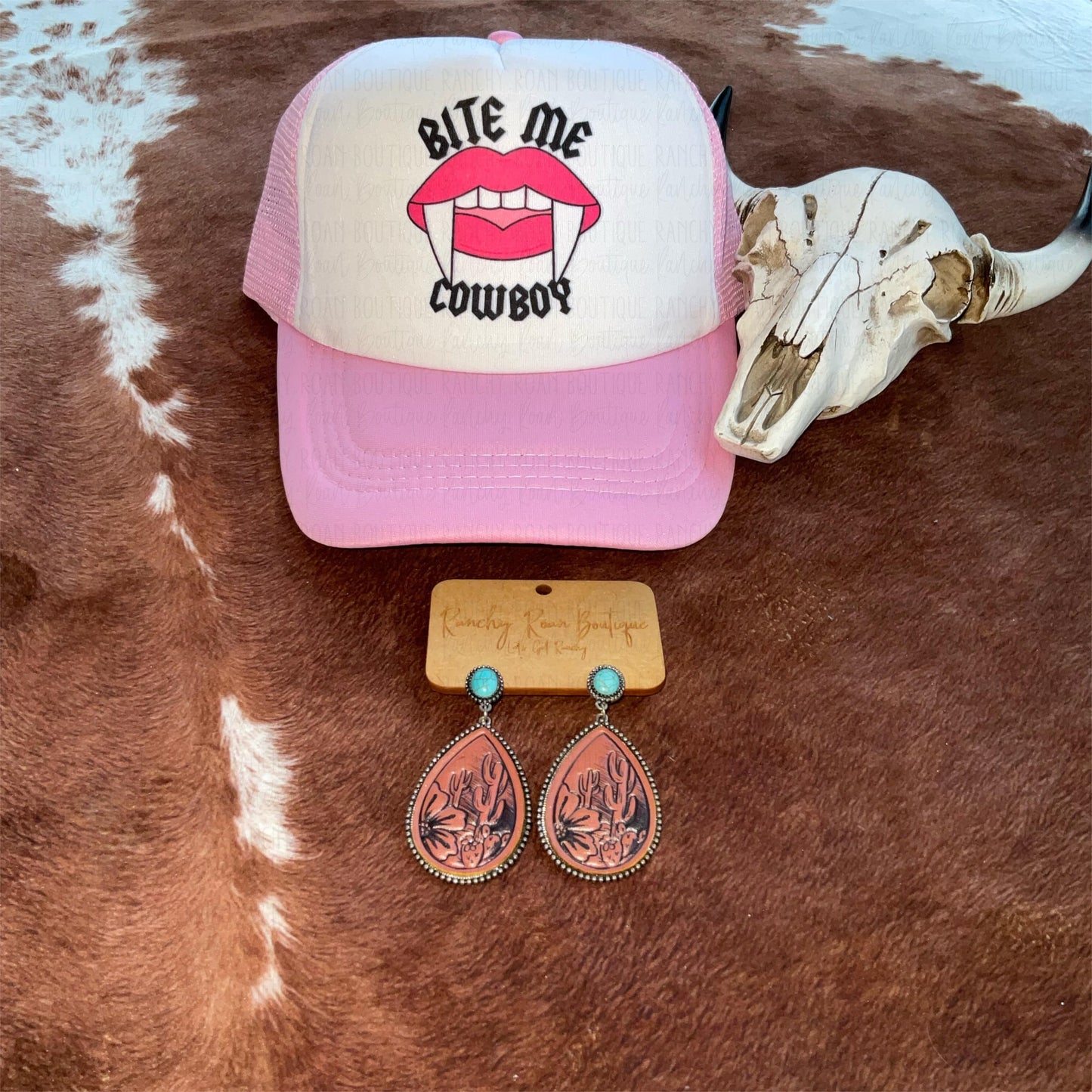 Bite Me Cowboy Western Foam Trucker Hat - Ranchy Roan Boutique