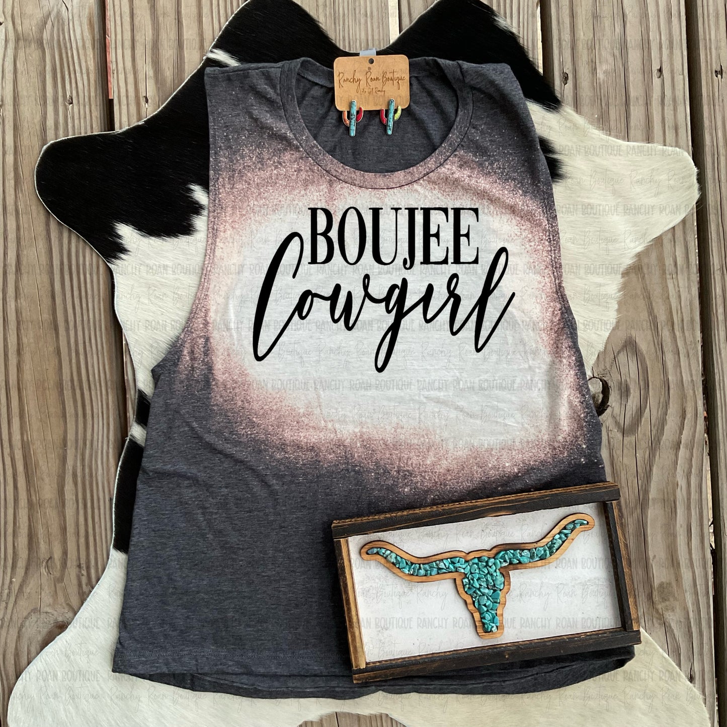 Boujee Cowgirl Western Festival Muscle Tank