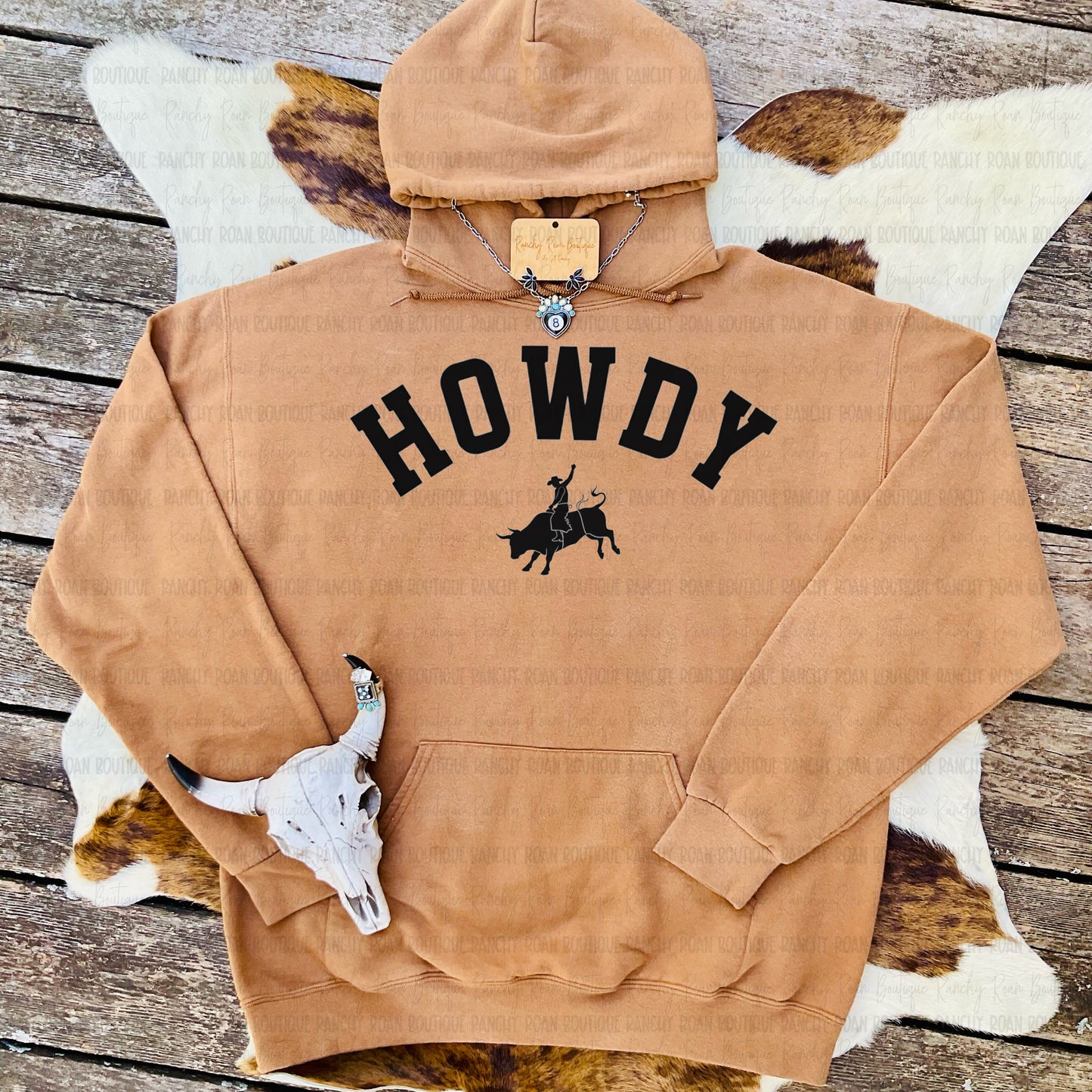 Howdy Bull Rider Western Hoodie