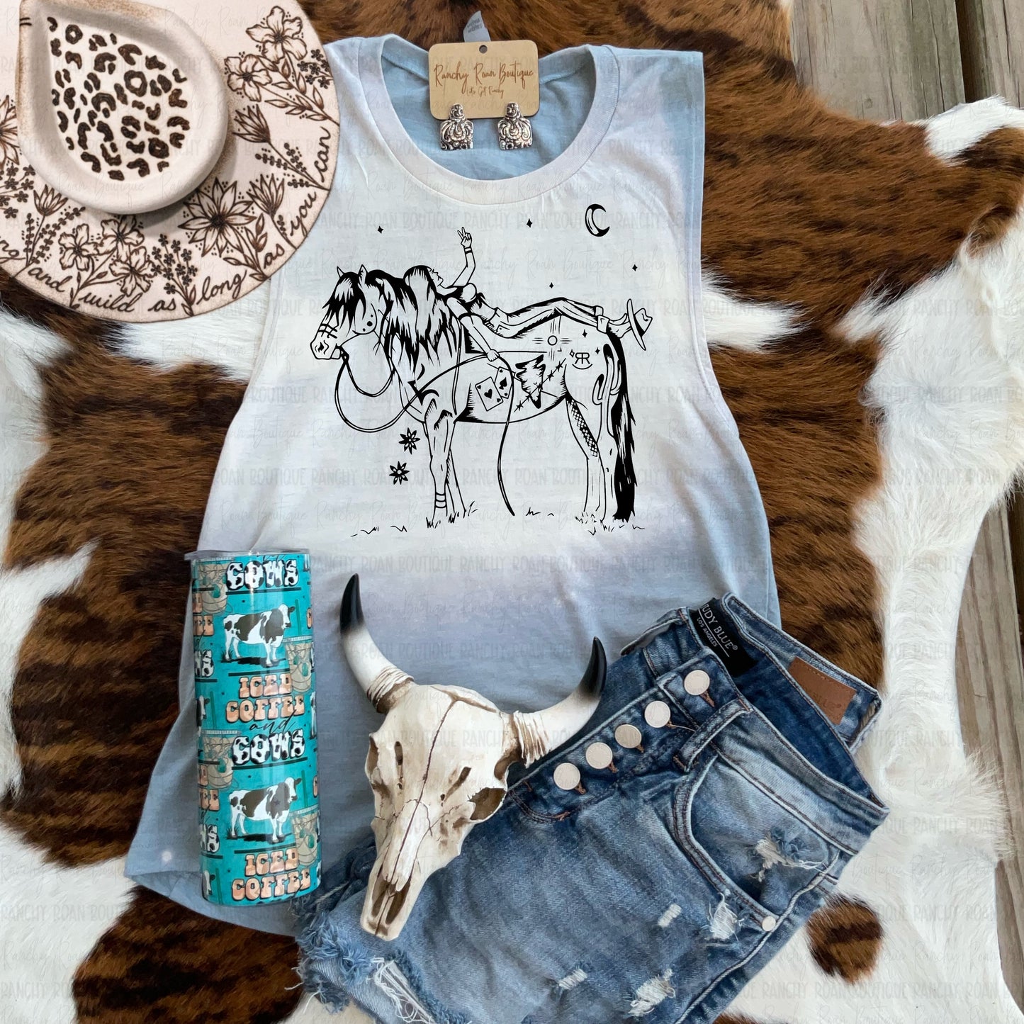 Cowgirl Skeleton Festival Muscle Tank