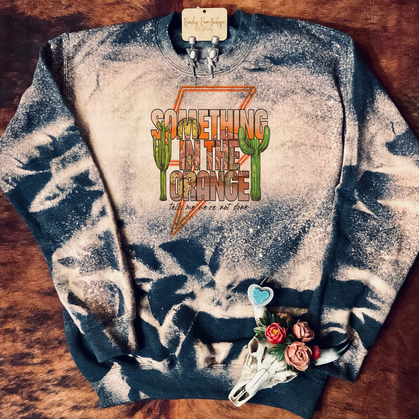 Something in the Orange Sweatshirt - Ranchy Roan Boutique