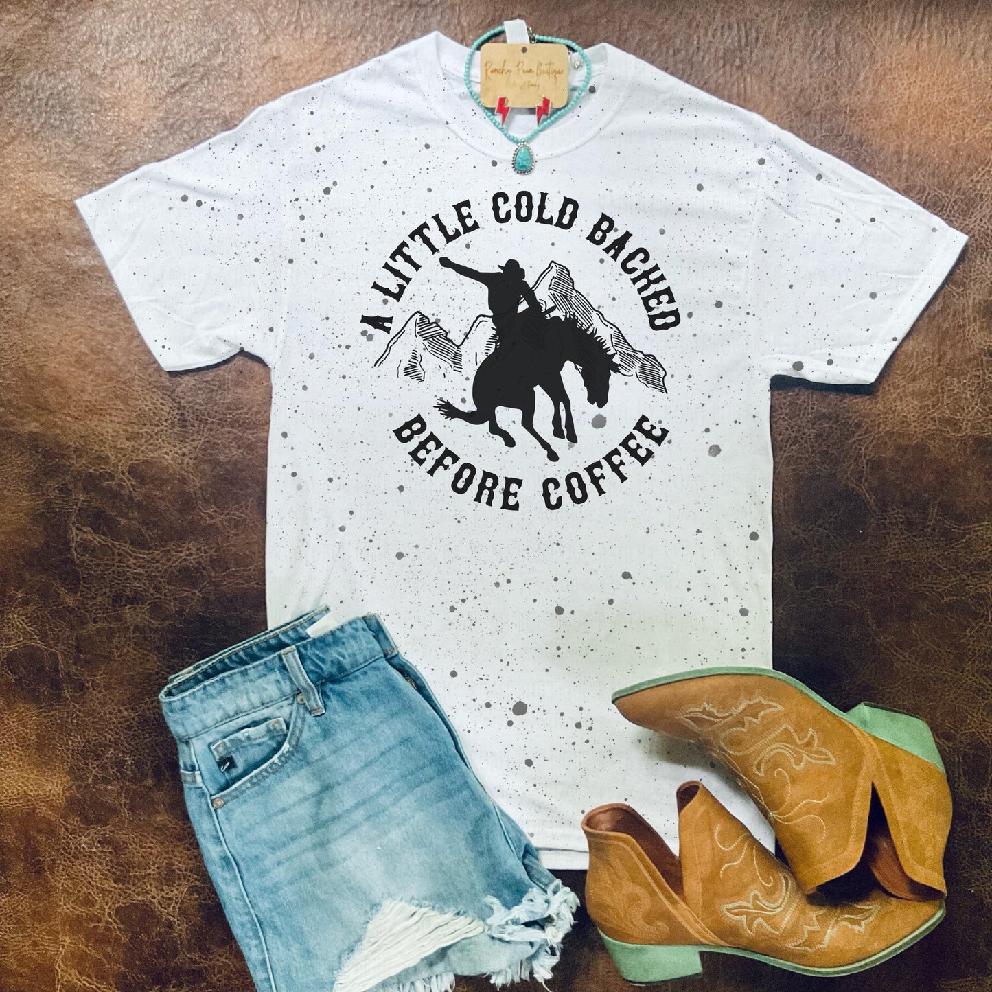 A Little Cold Backed Western Bronc Tee - Ranchy Roan Boutique