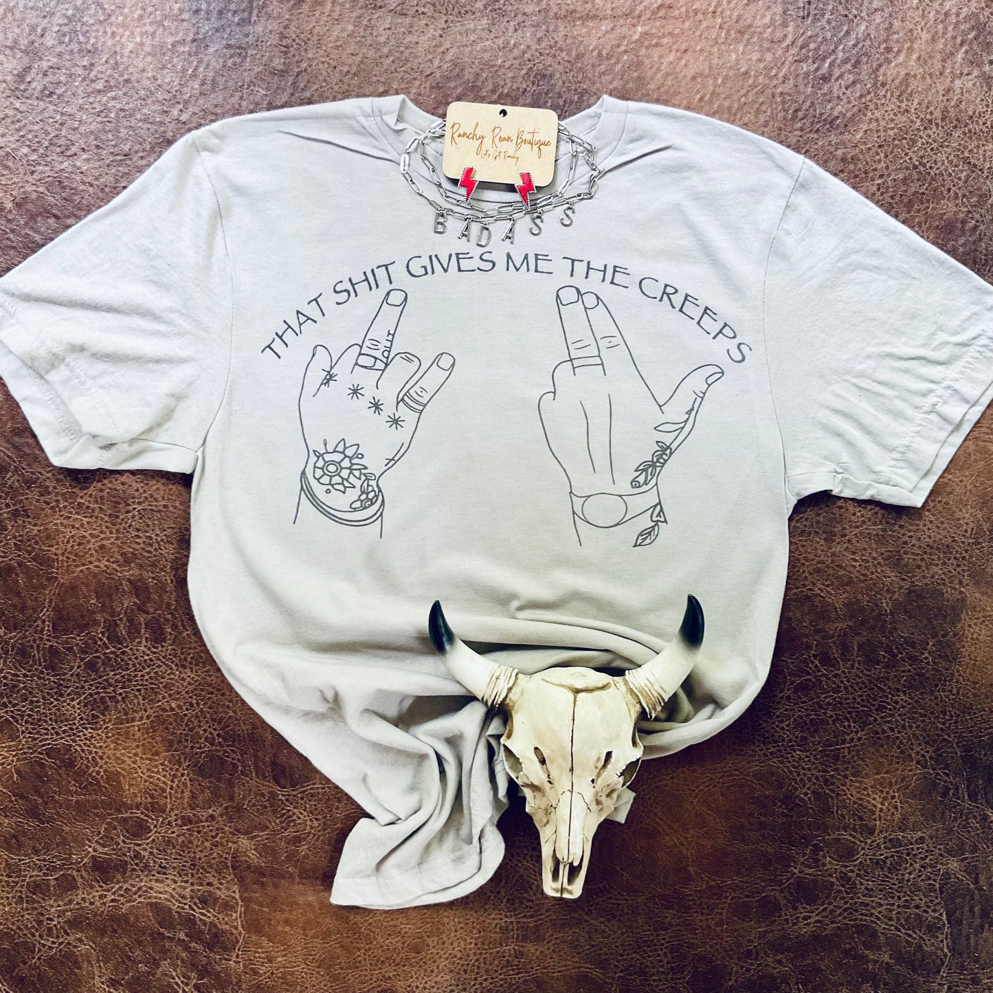 That Shit Gives Me Western Tee - Ranchy Roan Boutique