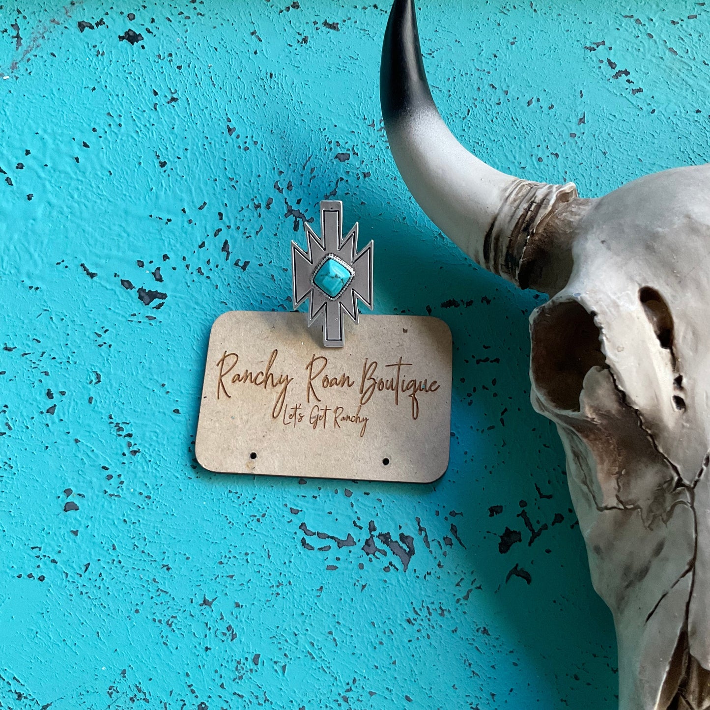 Natural Stone Aztec Adjustable Ring - Ranchy Roan Boutique