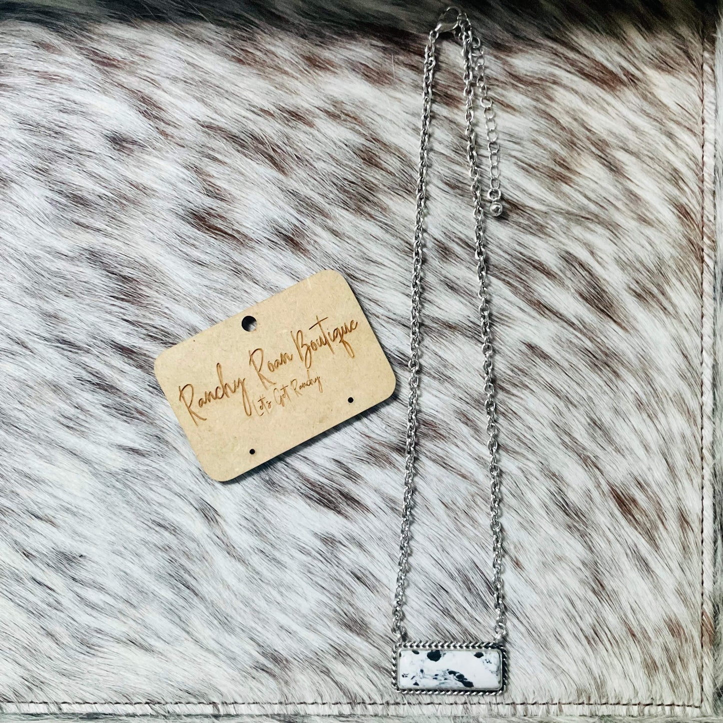 Western Stone Bar Boho Necklace - Ranchy Roan Boutique
