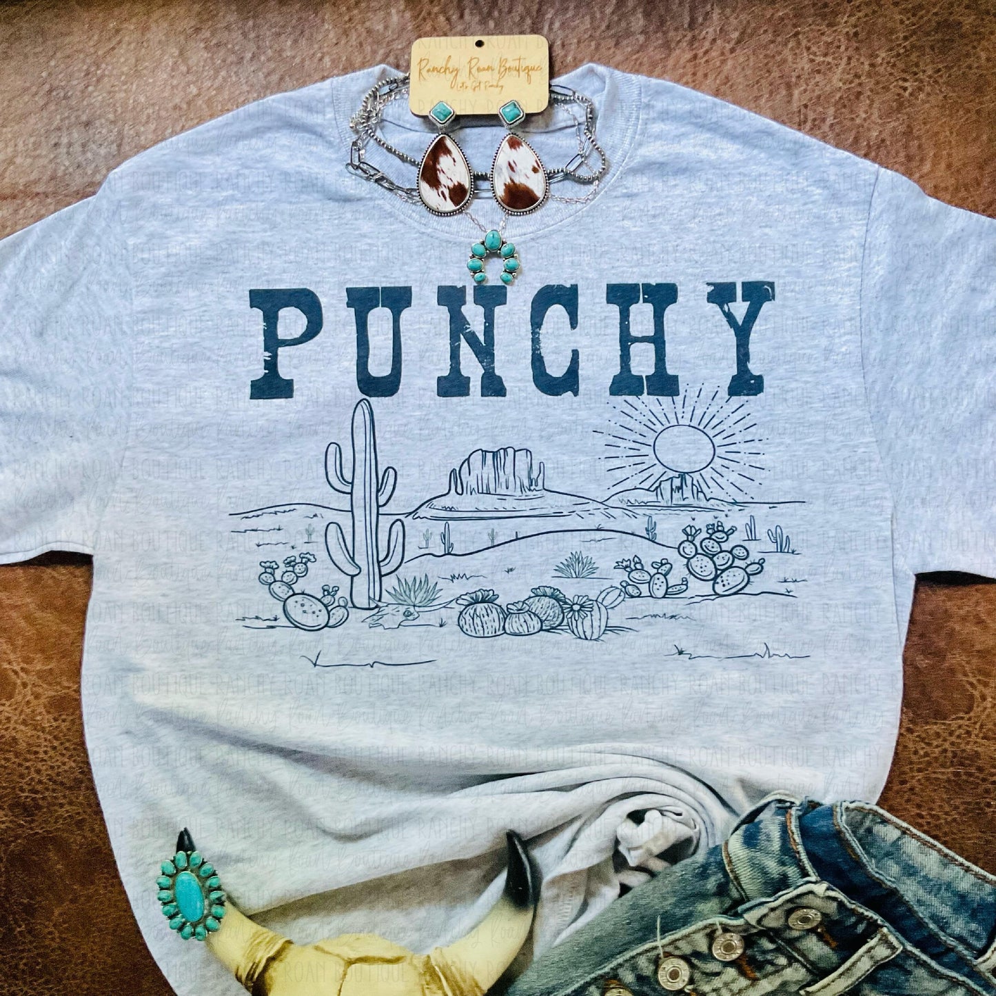Punchy Desert Tee - Ranchy Roan Boutique