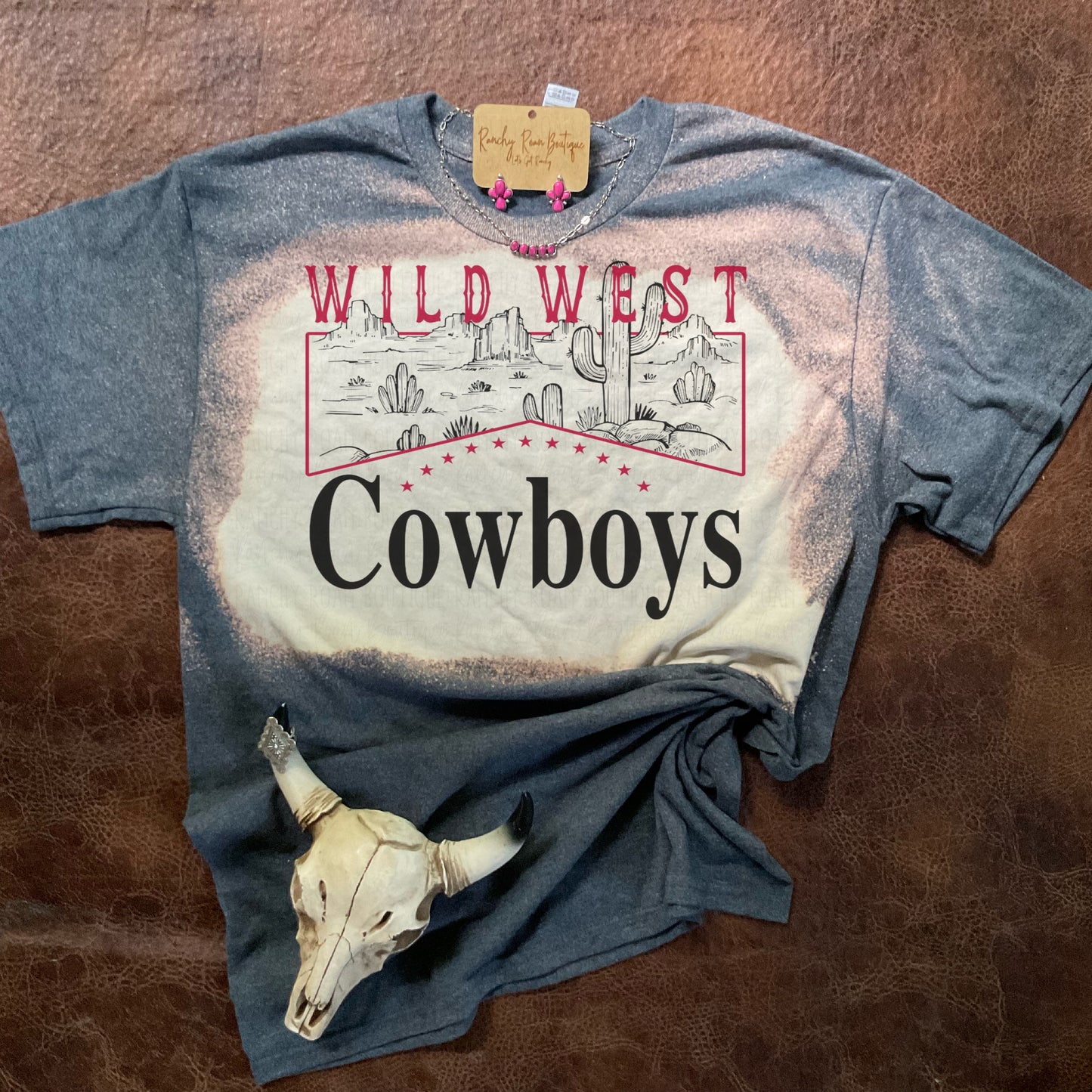 Wild West Cowboy Tee - Ranchy Roan Boutique