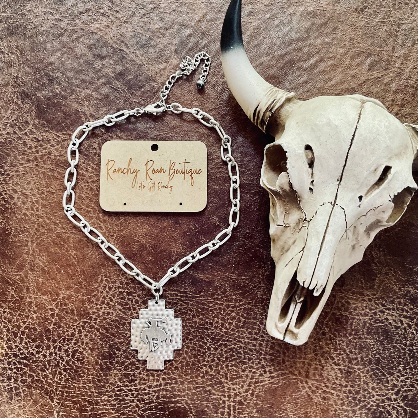 Bronc Rider Rodeo Necklace - Ranchy Roan Boutique