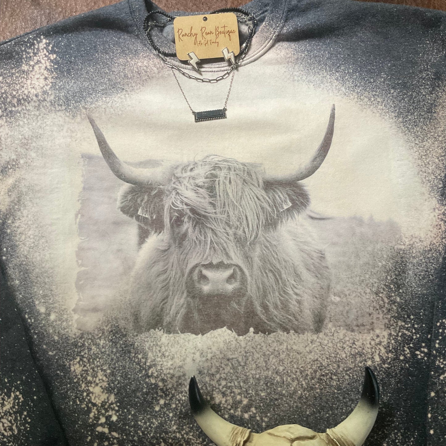 Highland Cowboy Distressed  Sweatshirt.