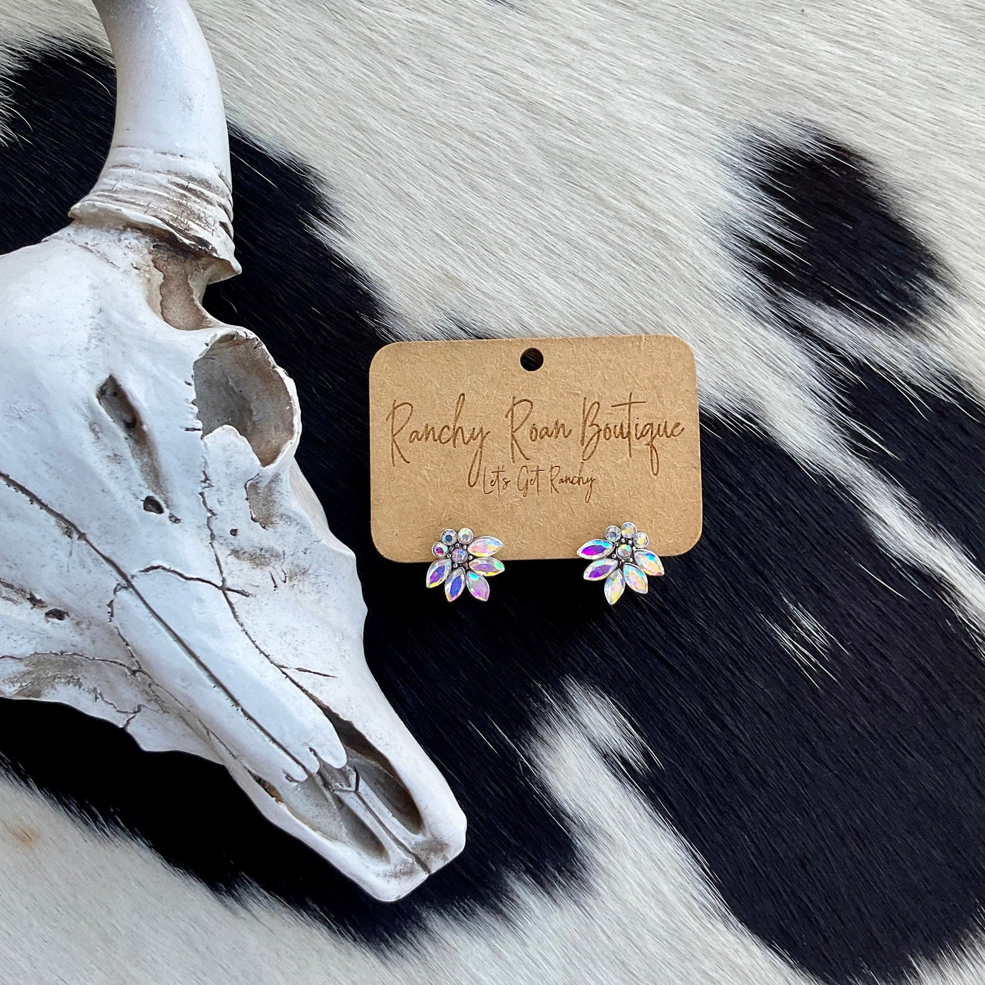 Western Boujee Style Stone Stud Earrings - Ranchy Roan Boutique 