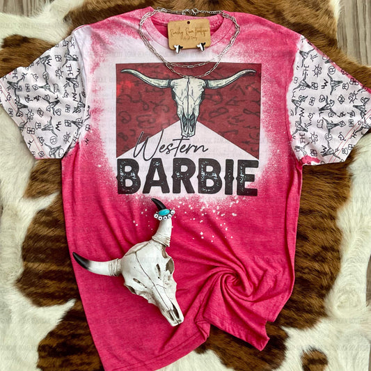 Western Girl Branded Red Tee - Ranchy Roan Boutique 