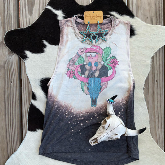 Cool It Cowgirl Western Festival Muscle Tank - Ranchy Roan Boutique 