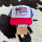 Red White & Cowgirl Western Trucker Hat - Ranchy Roan Boutique 