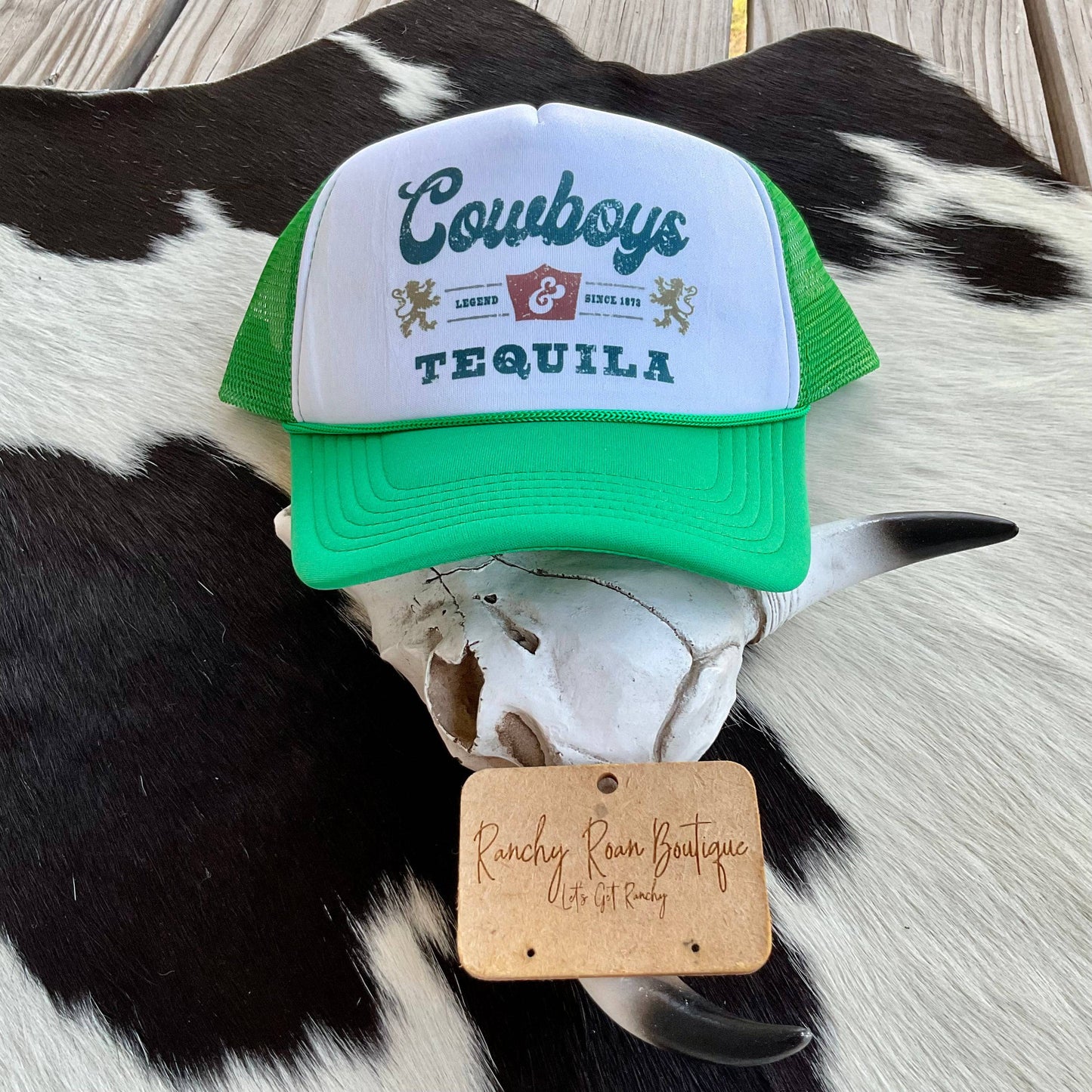 Cowboys & Tequila Western Foam Trucker Hat - Ranchy Roan Boutique 