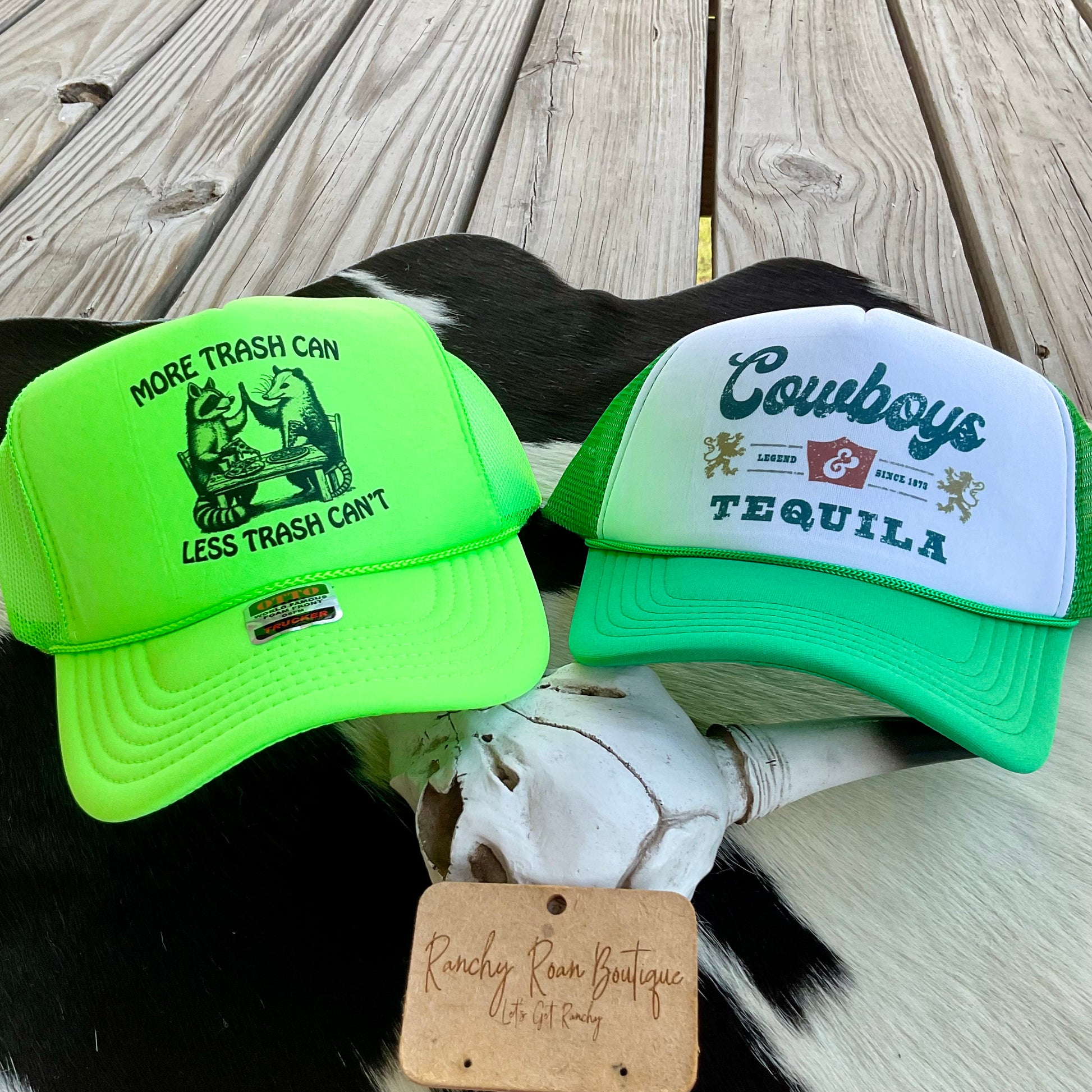 More Trash Can Western Trucker Hat - Ranchy Roan Boutique 