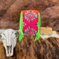 Neon Aztec Fringe Western Koozie
