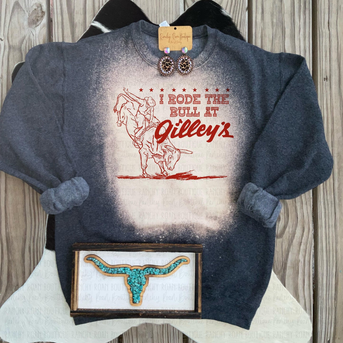 I Rode The Bull Western Graphic Sweatshirt - Ranchy Roan Boutique 