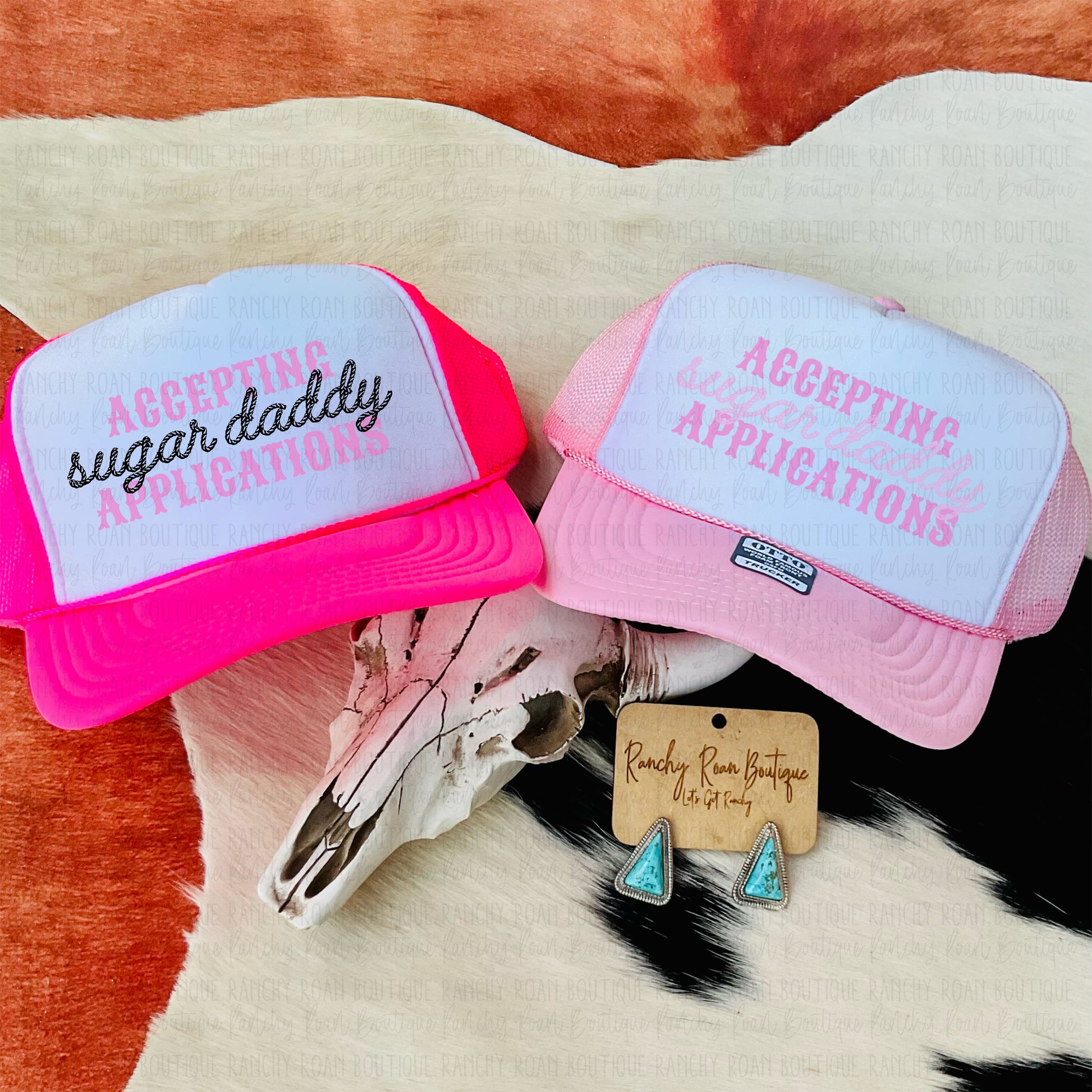 Accepting Sugar Daddy Applications Western Trucker Hat - Ranchy Roan Boutique 