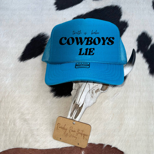 Cowboy’s Lie Western Trendy TruckerHat - Ranchy Roan Boutique 