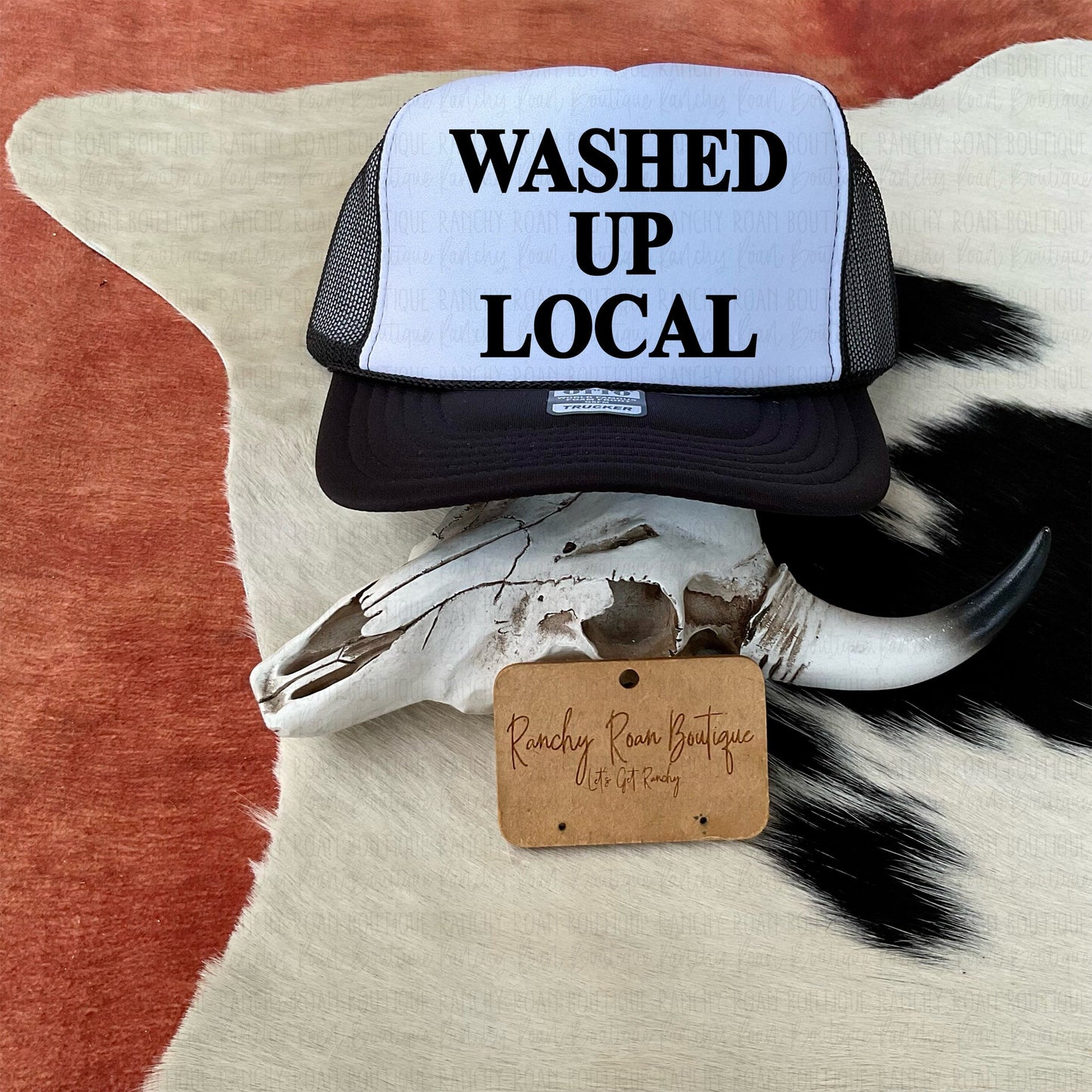 Washed Up Local Western Trucker Hat - Ranchy Roan Boutique 