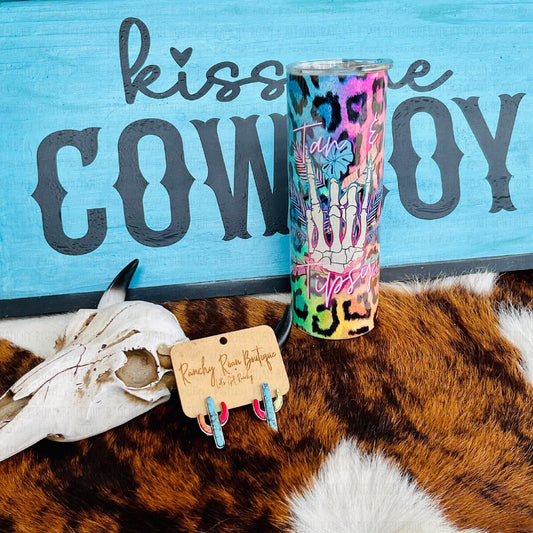 Tan and Tipsy Neon Vibes Western Tumbler - Ranchy Roan Boutique 