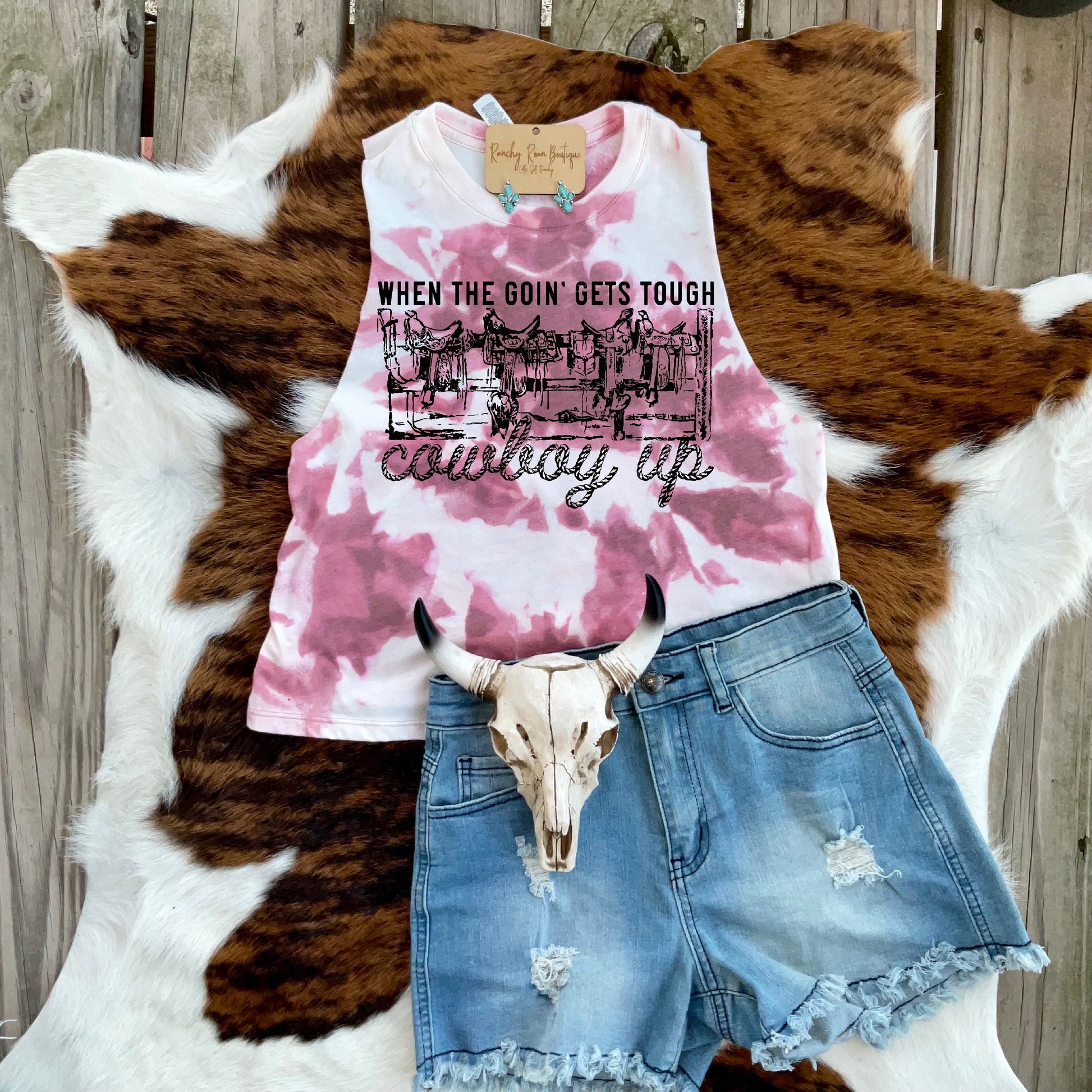 Cowboy Up Western Crop - Ranchy Roan Boutique 