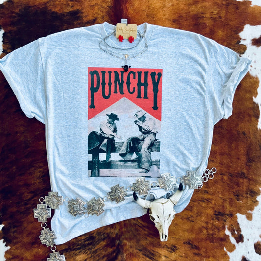 Punchy Cowboy Vintage Tee - Ranchy Roan Boutique 