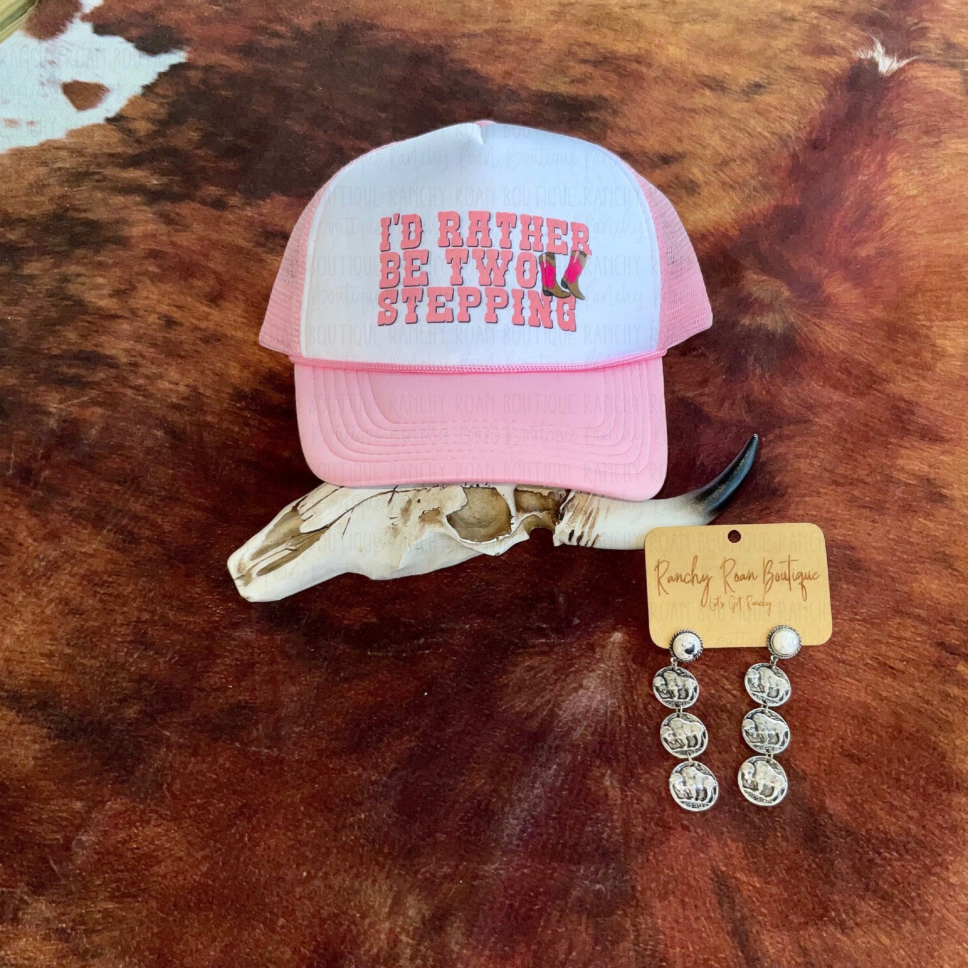 I’d Rather Be Two Steppin Western Foam Trucker Hat - Ranchy Roan Boutique 