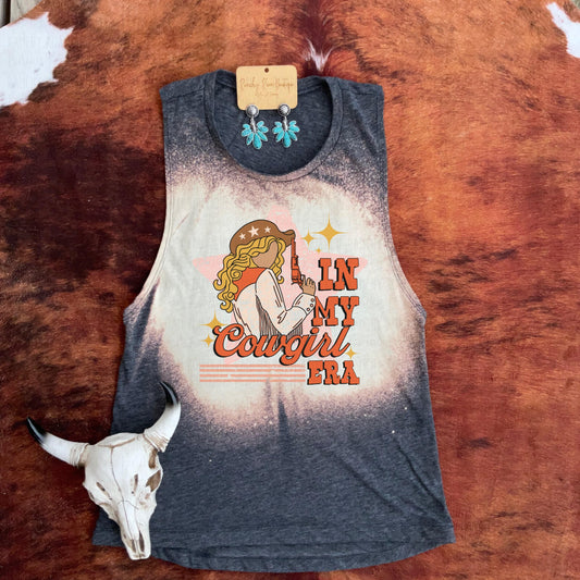 In My Cowgirl Era Vintage Western Festival Muscle Tank - Ranchy Roan Boutique 