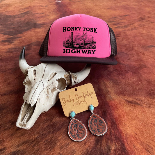 Honky tonk Highway Western Foam Trucker Hat - Ranchy Roan Boutique 