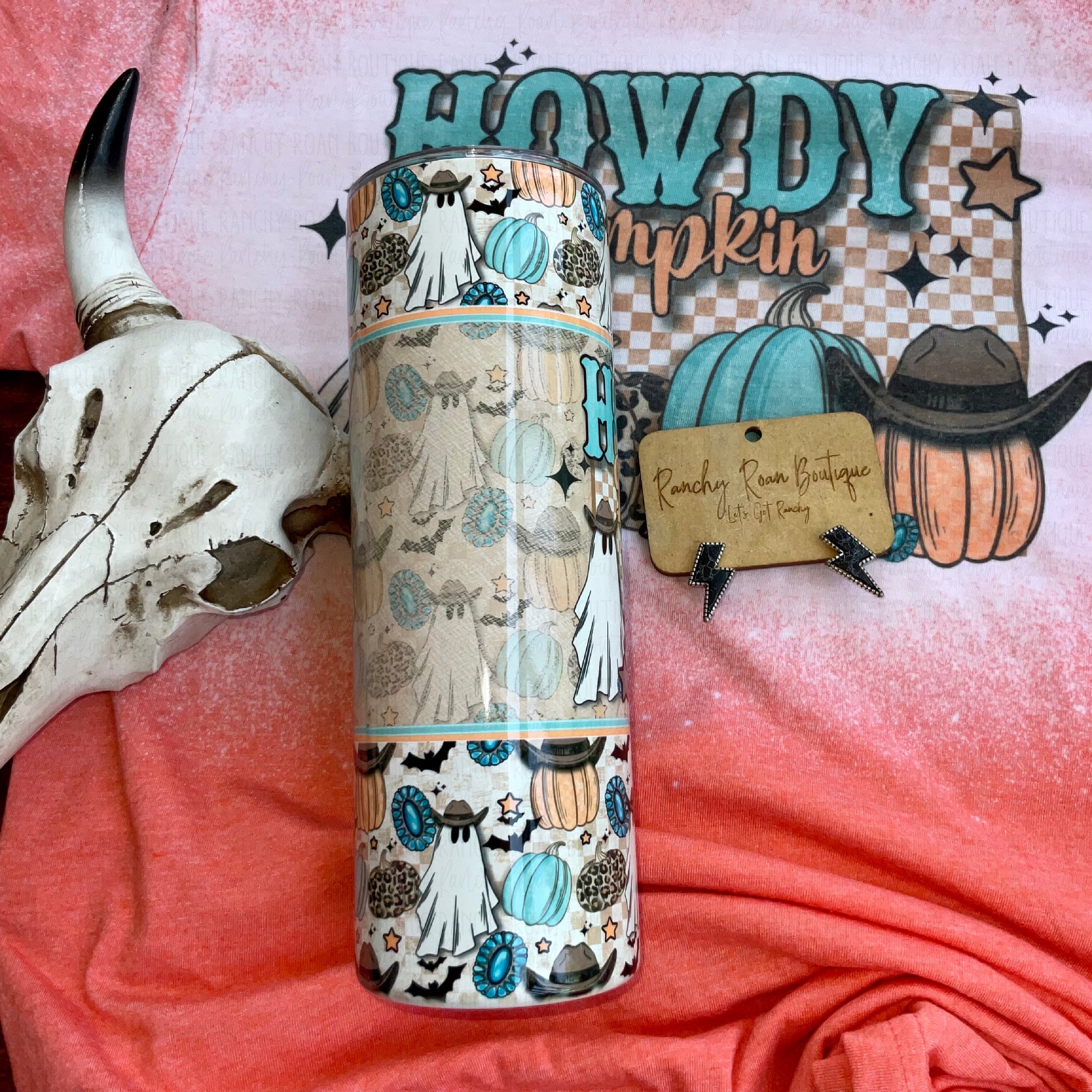 Howdy Pumpkin 20oz  Skinny Tumbler - Ranchy Roan Boutique 