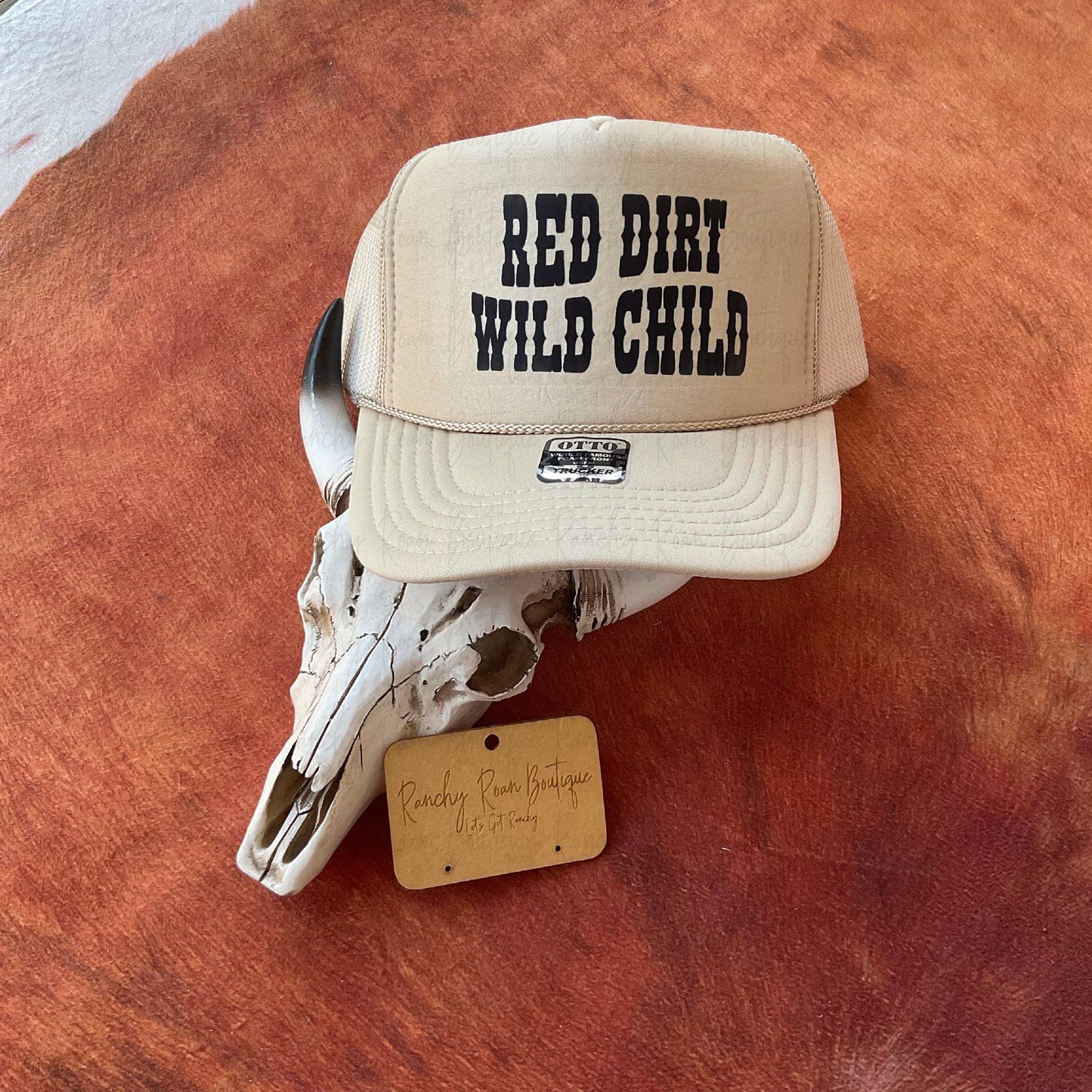 Red Dirt Wild Child Western Foam Trucker Hat - Ranchy Roan Boutique 