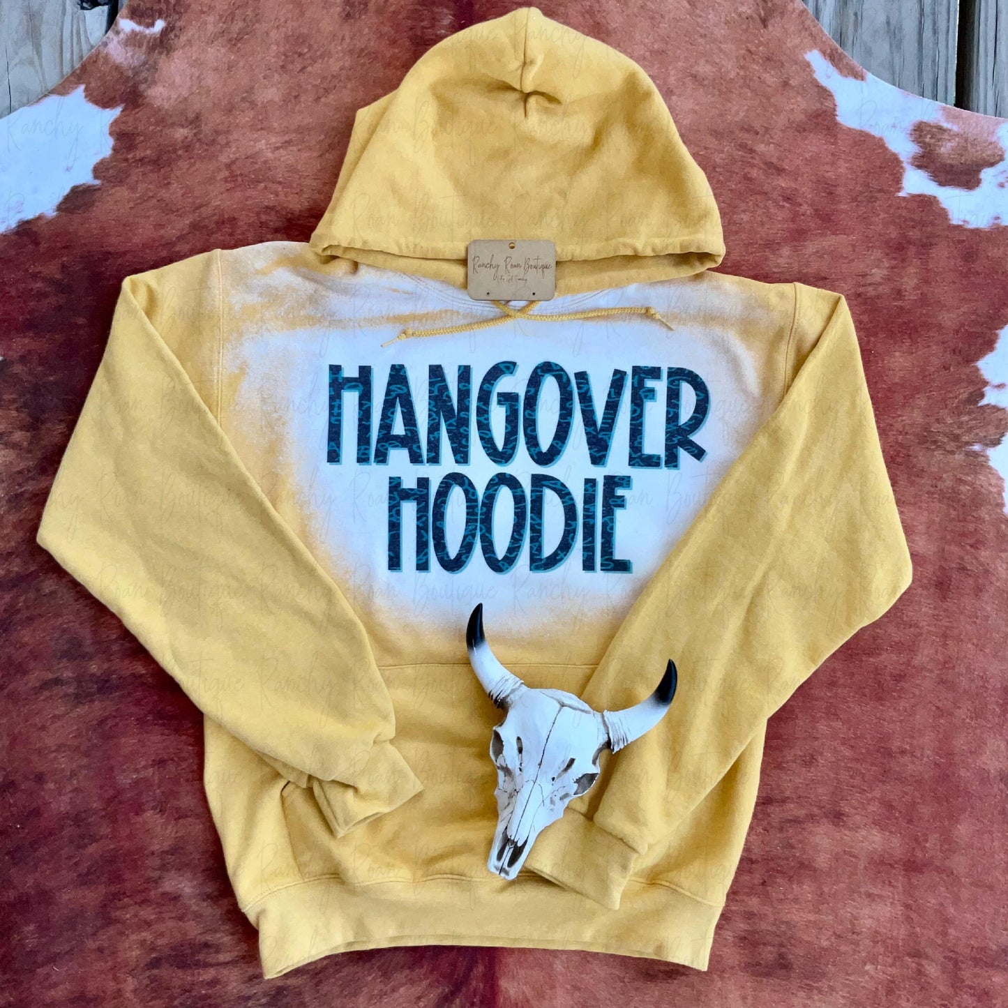 Hangover Hoodie Branded Western Hoodie - Ranchy Roan Boutique 