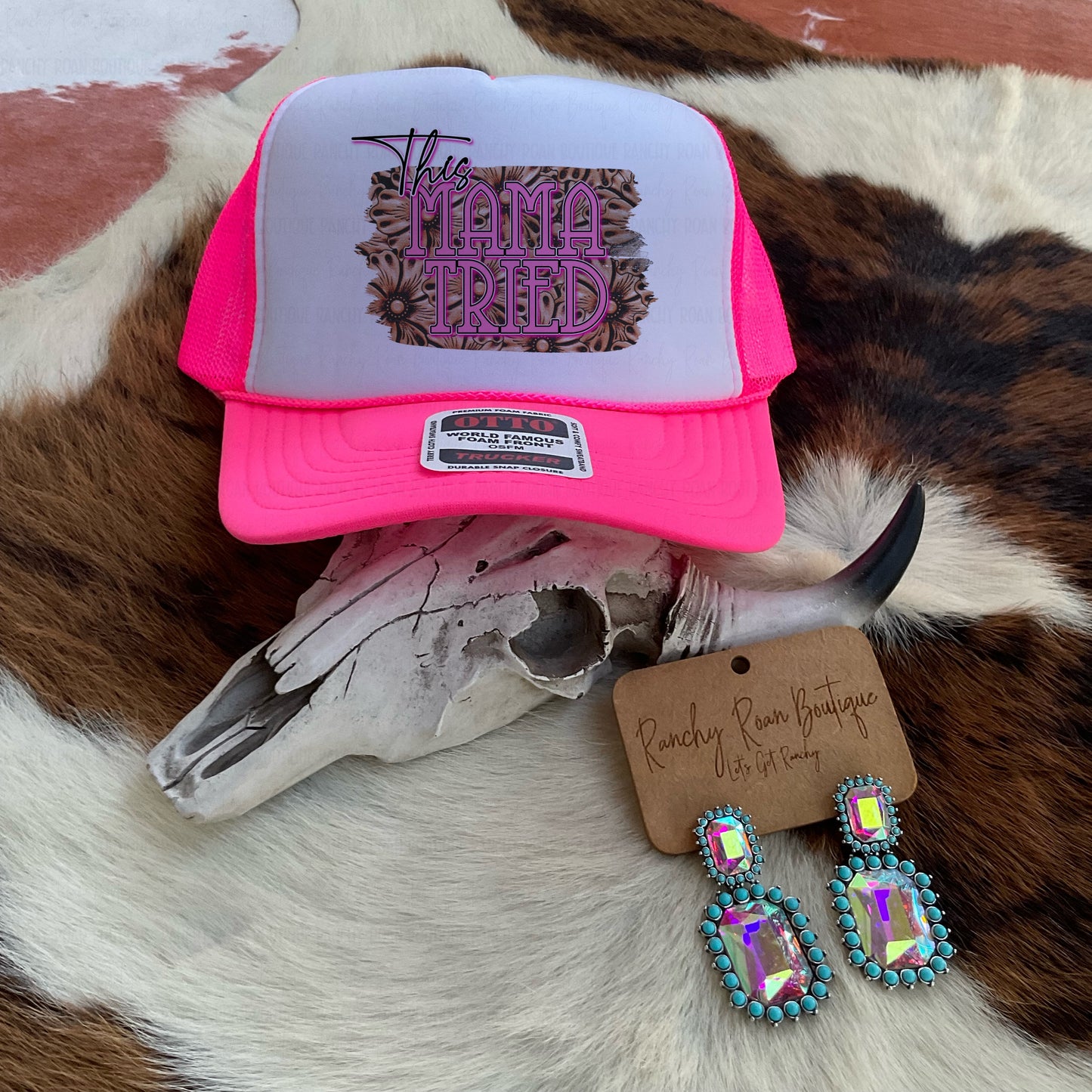 This Mama Tried Neon Western Trucker Hat