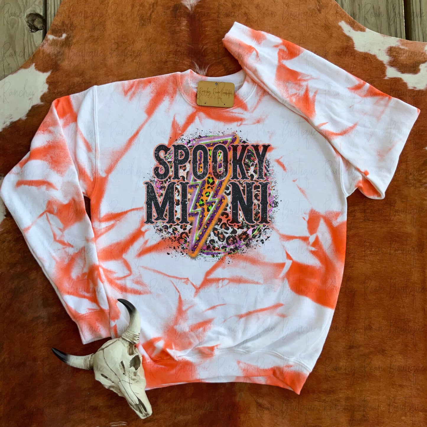 Spooky Mini Distressed Western Sweatshirt - Ranchy Roan Boutique 