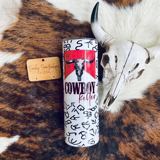 Cowboy Killer 20oz Skinny Tumbler - Ranchy Roan Boutique 