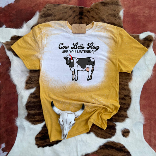 Cow Bells Ring Western Tee - Ranchy Roan Boutique 