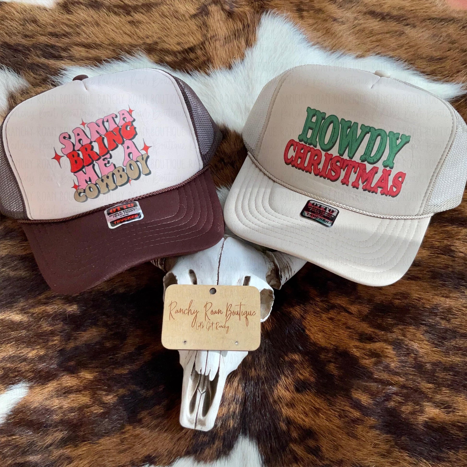 Howdy Christmas Western Foam Trucker Hat - Ranchy Roan Boutique 